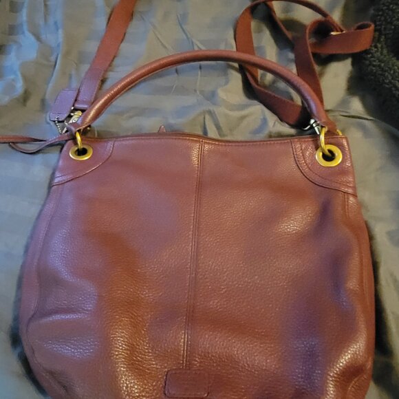 Burgundy Fossil Cross-body satchel - Picture 5 of 16